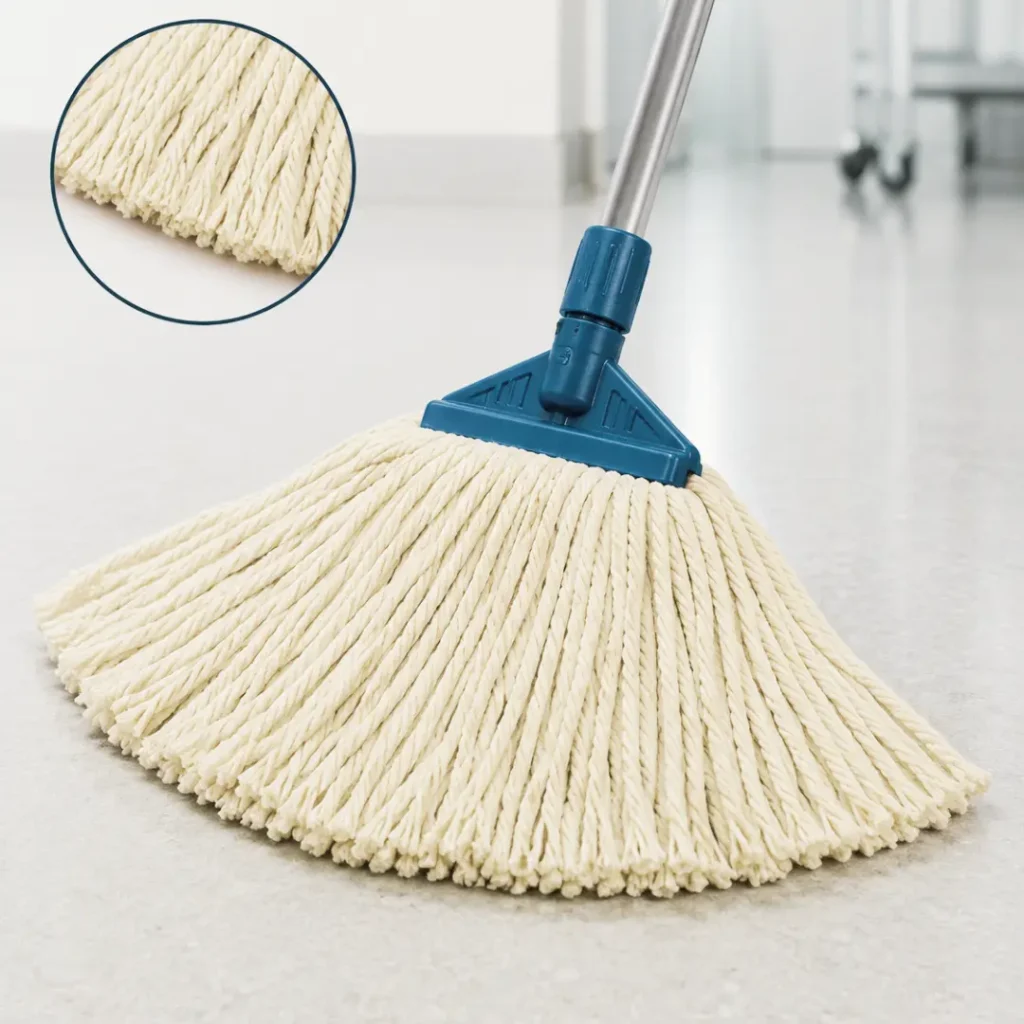cut end string mop used in commercial cleaning services