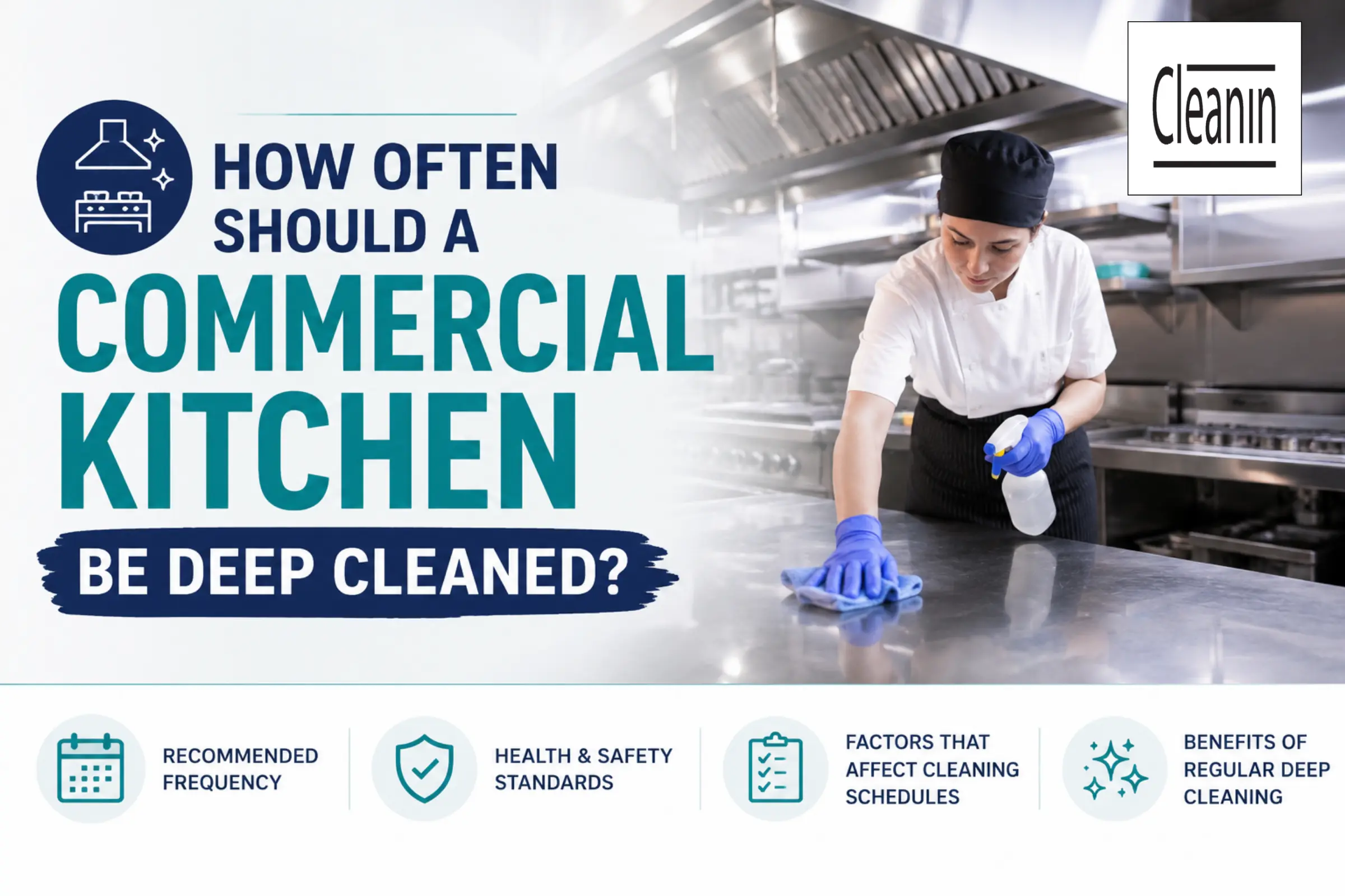 how often should commercial kitchen be cleaned