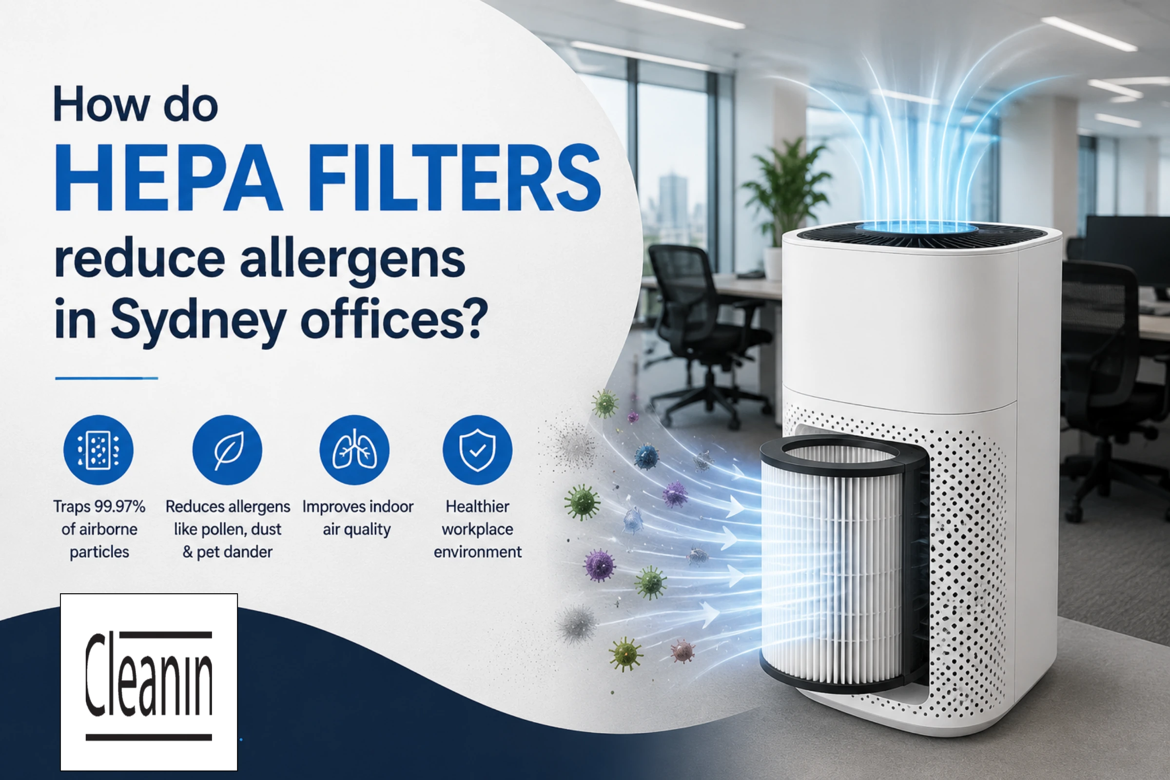 How do HEPA filters reduce allergens in Sydney offices
