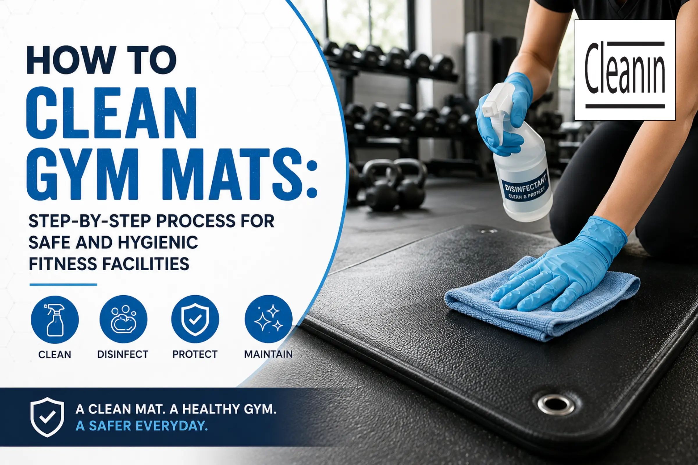 step by step guide to clean commercial gym mats