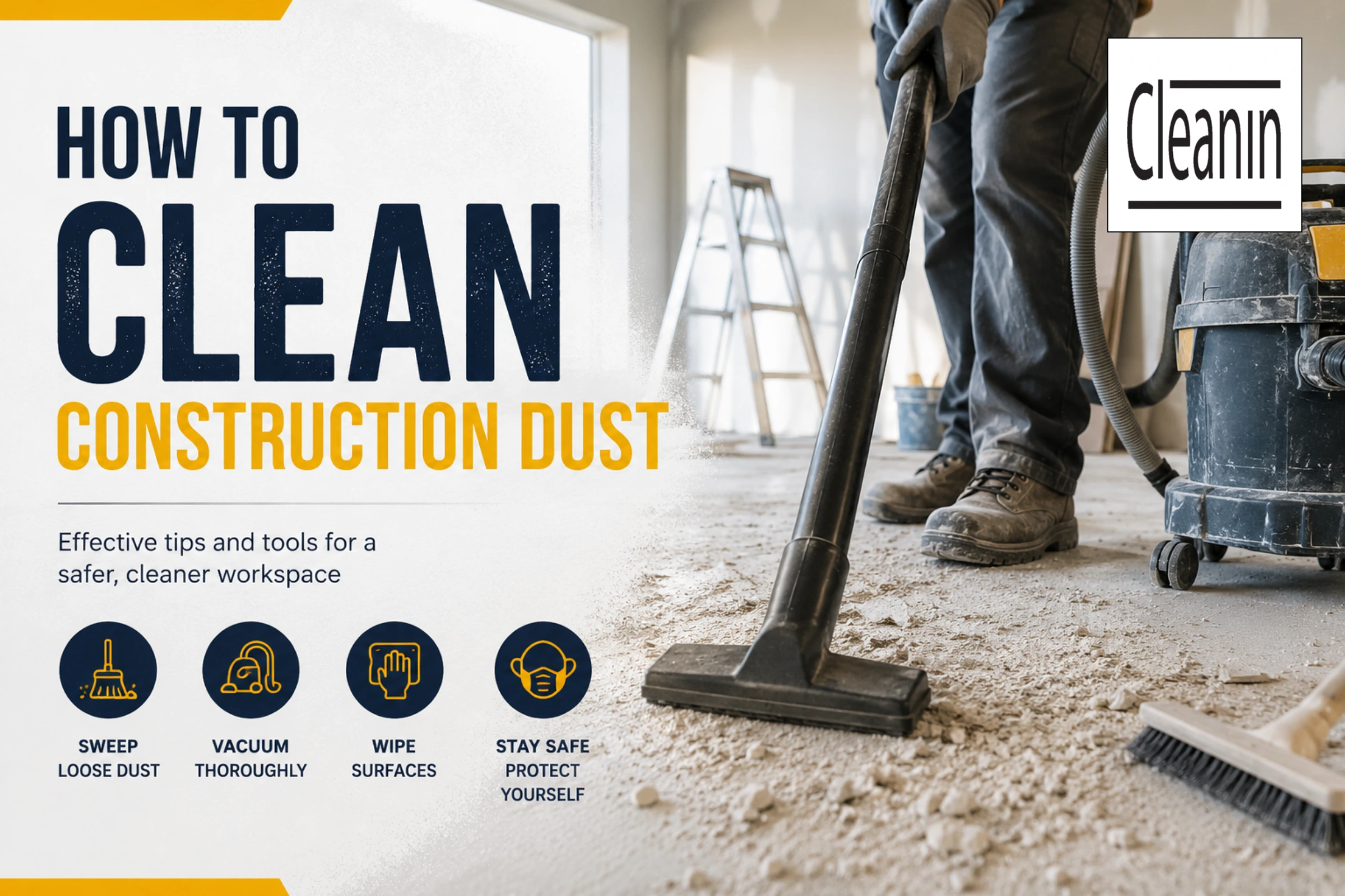 how to clean up construction dust