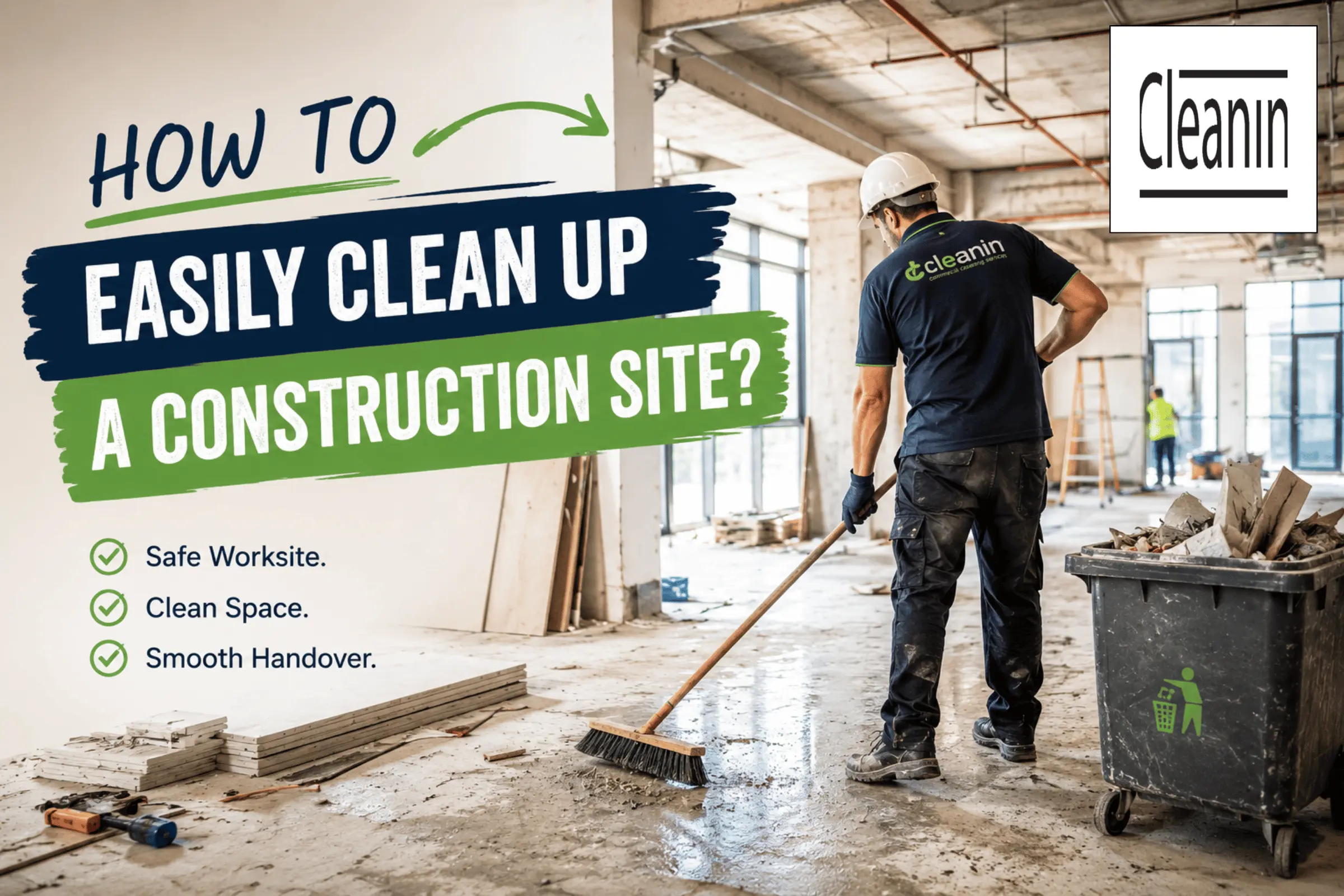 step by step process to clean up a construction site