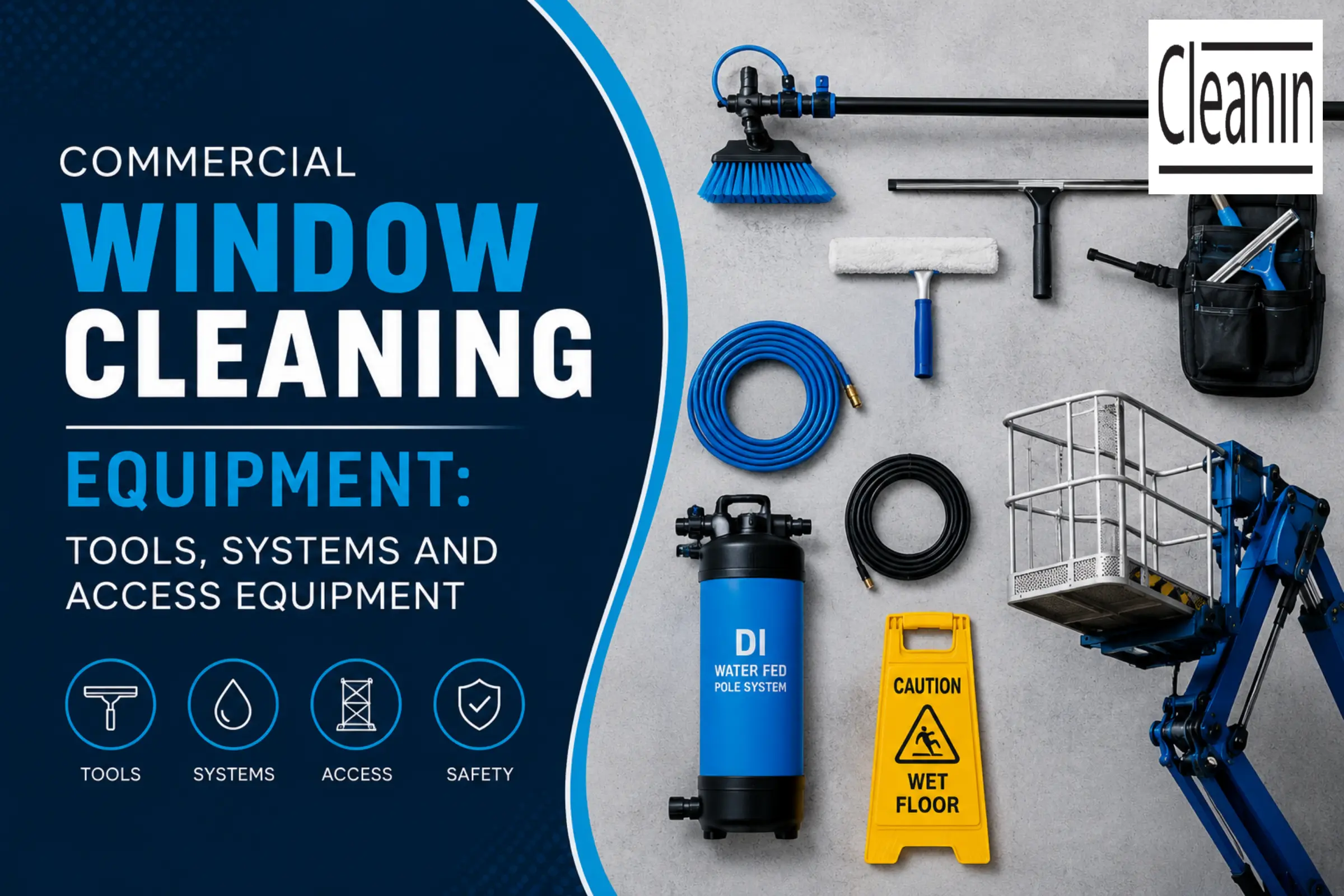 Tools and equipment for commercial window cleaning equipment
